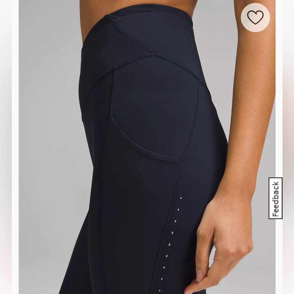 Lululemon Navy Blue Fast and Free Leggings